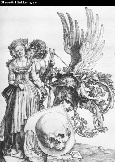 Albrecht Durer Coat-of-Arms with a Skull